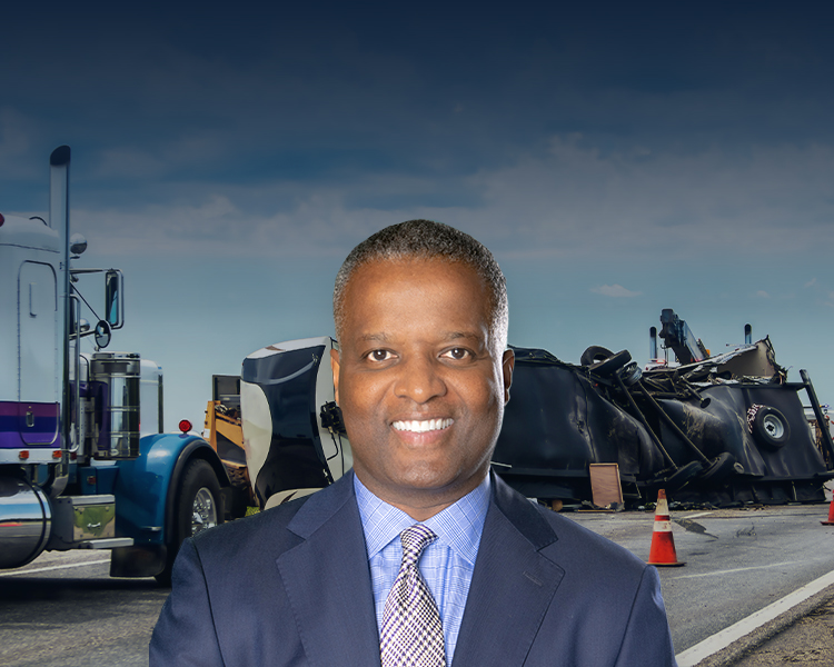 Curtis C. Osborne with a trailer crash in the background.